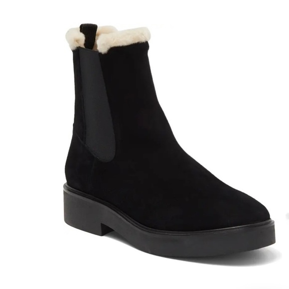 Stuart WEITZMAN Alpine Cozy Faux Fur Lined Chelsea Boot in black - womens 4.5